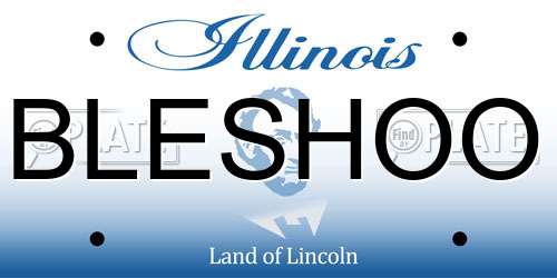BLESHOO Illinois License Plate