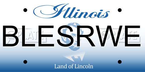 BLESRWE Illinois License Plate