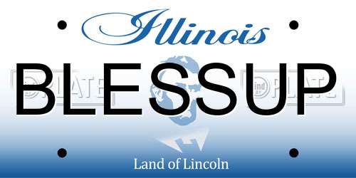 BLESSUP Illinois License Plate