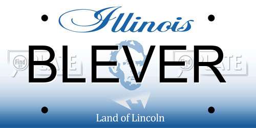 BLEVER Illinois License Plate