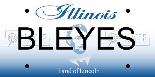 BLEYES Illinois License Plate