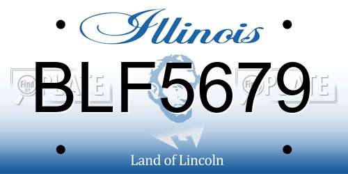 BLF5679 Illinois License Plate