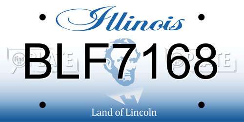 BLF7168 Illinois License Plate