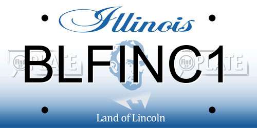 BLFINC1 Illinois License Plate
