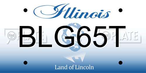 BLG65T Illinois License Plate