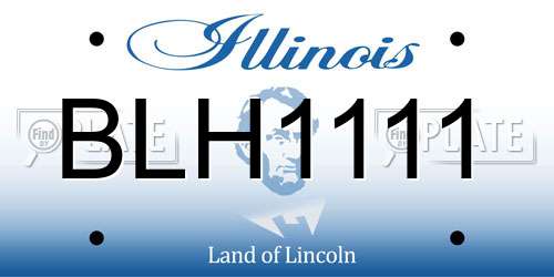 BLH1111 Illinois License Plate