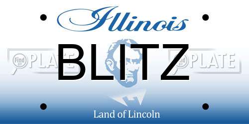 BLITZ Illinois License Plate