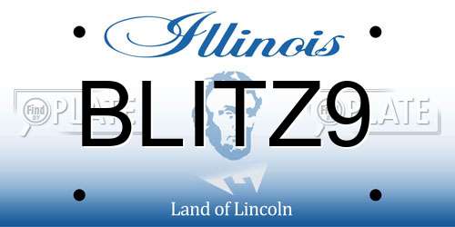 BLITZ9 Illinois License Plate