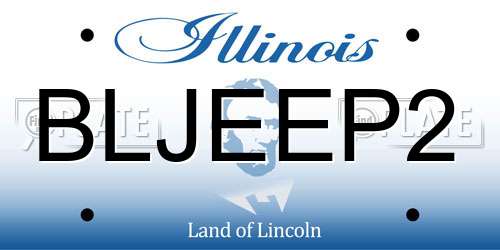 BLJEEP2 Illinois License Plate