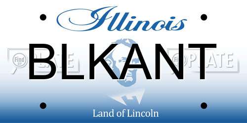 BLKANT Illinois License Plate