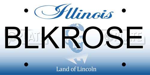BLKROSE Illinois License Plate