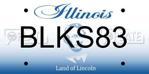 BLKS83 Illinois License Plate
