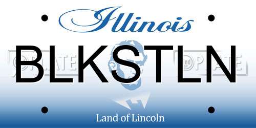 BLKSTLN Illinois License Plate