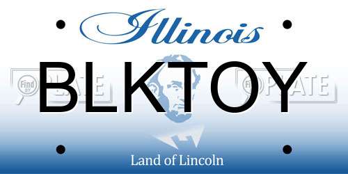 BLKTOY Illinois License Plate