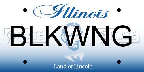 BLKWNG Illinois License Plate