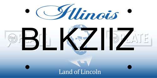 BLKZIIZ Illinois License Plate