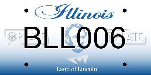 BLL006 Illinois License Plate