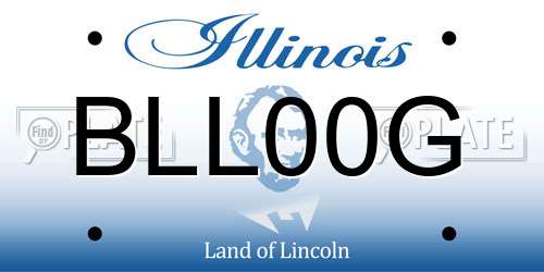 BLL00G Illinois License Plate