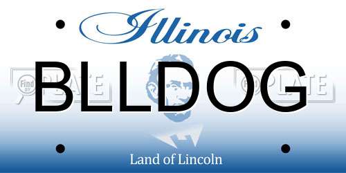 BLLDOG Illinois License Plate