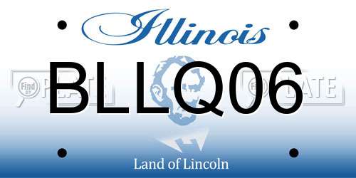 BLLQ06 Illinois License Plate