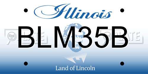 BLM35B Illinois License Plate