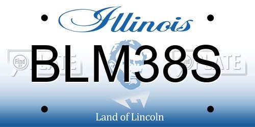 BLM38S Illinois License Plate
