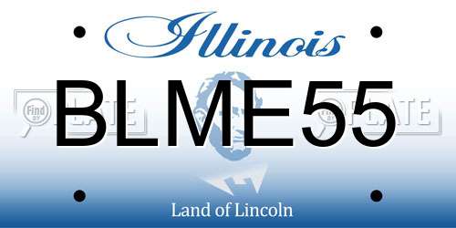 BLME55 Illinois License Plate