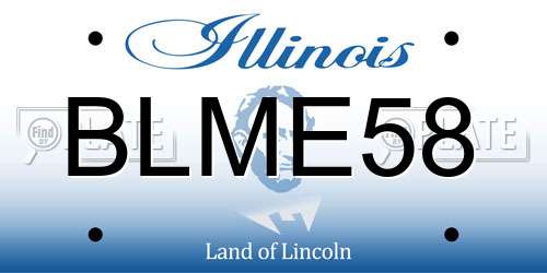 BLME58 Illinois License Plate