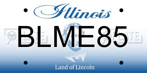 BLME85 Illinois License Plate