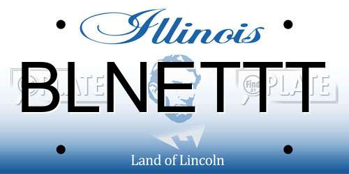 BLNETTT Illinois License Plate