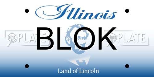 BLOK Illinois License Plate