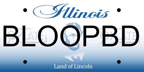 BLOOPBD Illinois License Plate