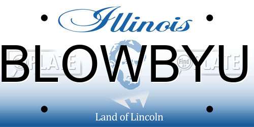 BLOWBYU Illinois License Plate