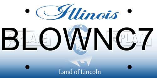 BLOWNC7 Illinois License Plate