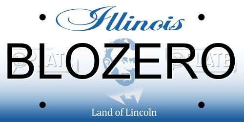 BLOZERO Illinois License Plate