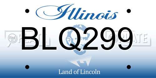 BLQ299 Illinois License Plate