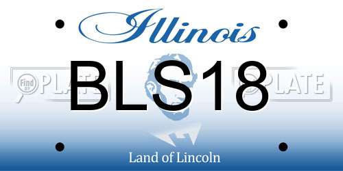BLS18 Illinois License Plate
