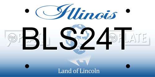 BLS24T Illinois License Plate