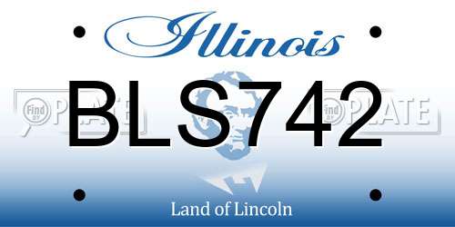 BLS742 Illinois License Plate