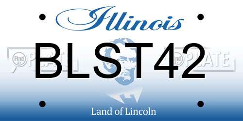 BLST42 Illinois License Plate