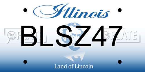 BLSZ47 Illinois License Plate