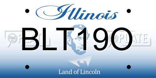 BLT19O Illinois License Plate
