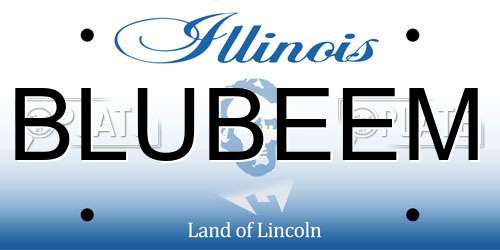 BLUBEEM Illinois License Plate