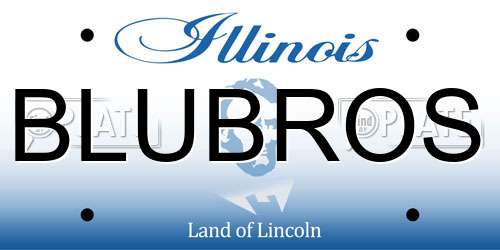BLUBROS Illinois License Plate