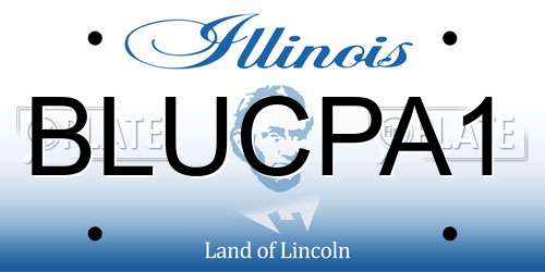 BLUCPA1 Illinois License Plate