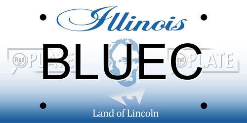 BLUEC Illinois License Plate