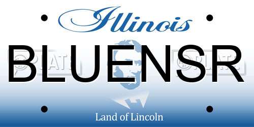 BLUENSR Illinois License Plate