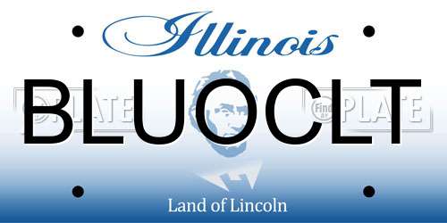 BLUOCLT Illinois License Plate