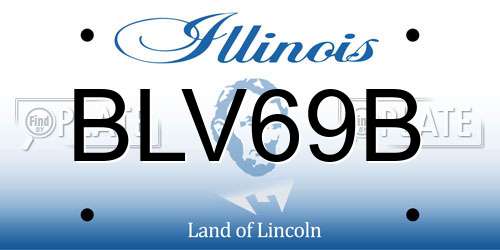 BLV69B Illinois License Plate