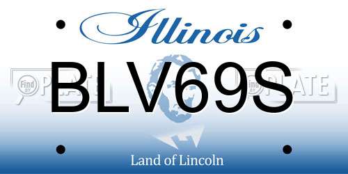 BLV69S Illinois License Plate
